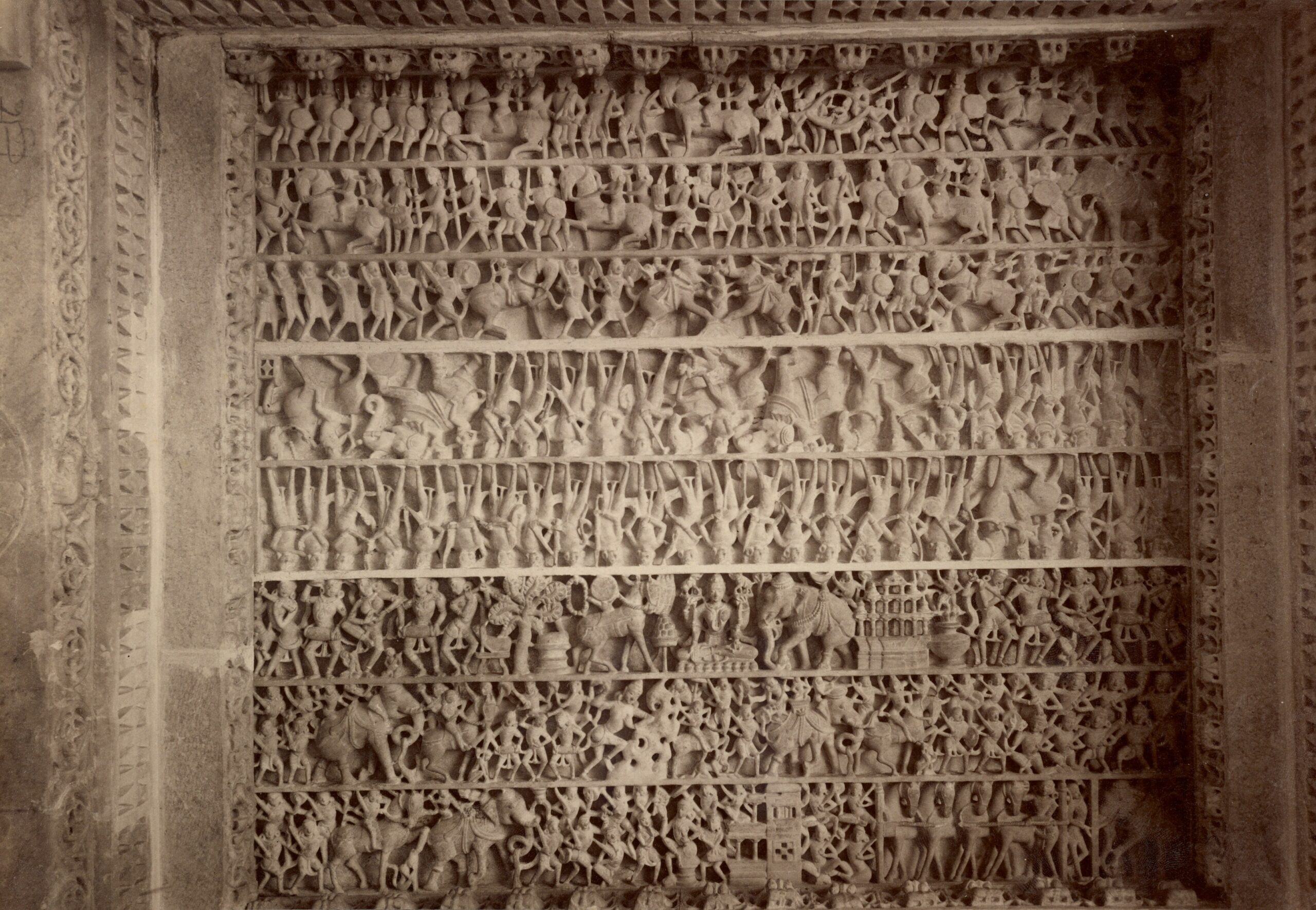 Marble Carved Ceilings Showing Jain Mythology in Dilwara Temple, Mt. Abu